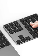 WIWU Bluetooth Numeric Keypad, Rechargeable Wireless Keyboard with Multiple Shortcuts 34-Keys numeric keypad for Macbook/iPad/Laptop/PC/iphone Compatible with Surface Pro Windows Android iOS