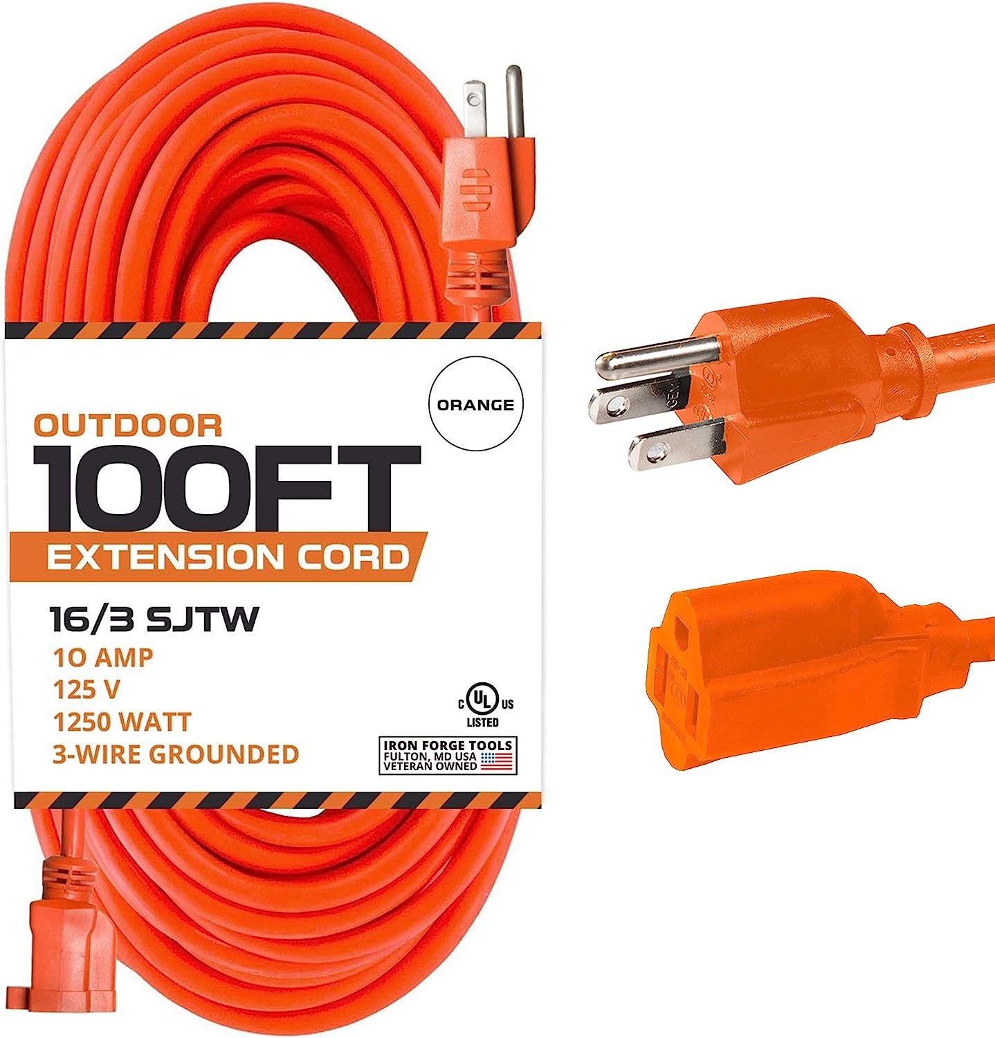 UniqueWare Heavy Duty Extension Cord 100ft G&G Bermuda