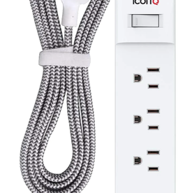 ICONQ - 3 Outlet + 3 USB Port Power Strip - IQ-200