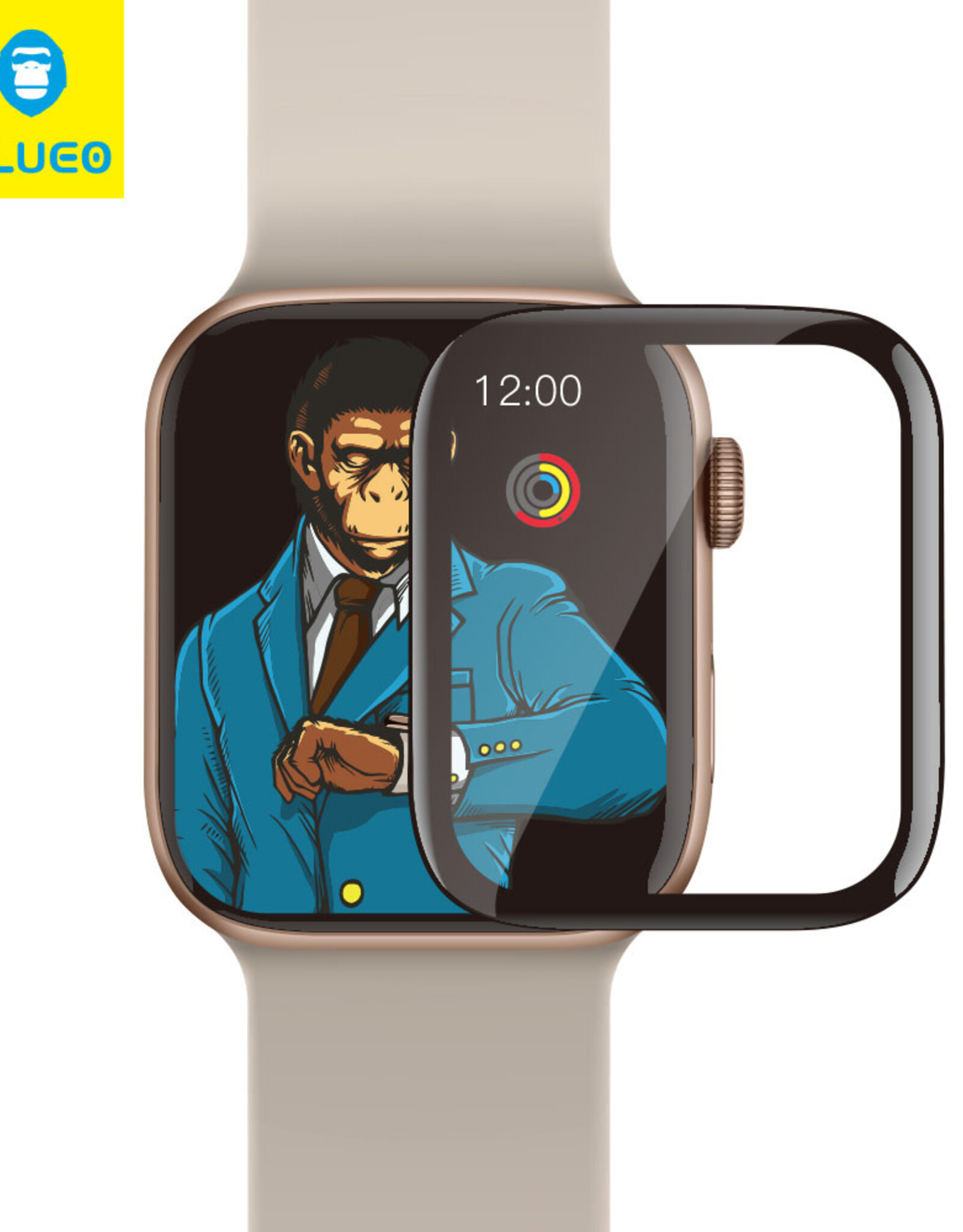 BLUEO Apple Watch 3D Curved Full AB Glue Screen Protector