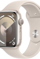 Apple Apple Watch Series 9 (GPS) 45mm Starlight Aluminum Case with Starlight Sport Band - M/L - Starlight