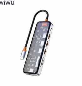 Wiwu Cyber Hub 7 in 1 USB-C Hub transparent