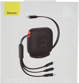 Baseus 100w 3- in - 1 Fast Charging Cable Desktop Organizer Traction Series Retractable Streching