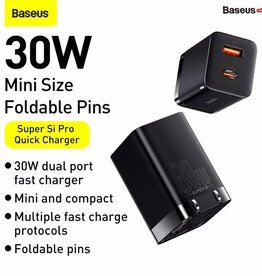 Baseus 30w Super si pro quick charger c + u 30w us