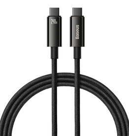 Baseus 240w Tungsten gold fast charging data cable type c to type c 2m black