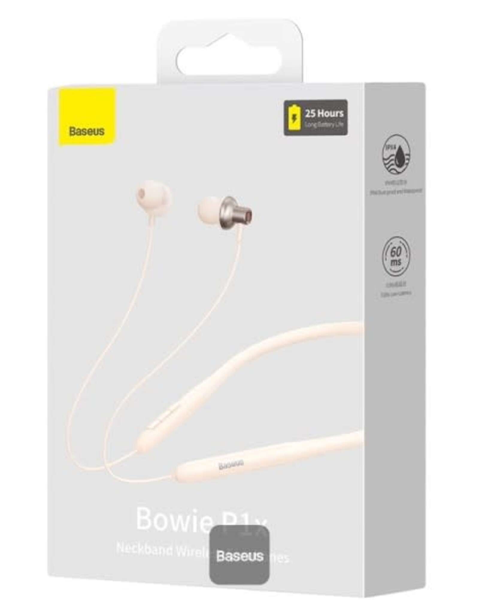 Baseus Bowie P1x Neckband Wireless Earphones 25 Hours White