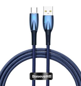 Baseus 100w Glimmer Series Fast Charging data cable usb to type c Blue 1m