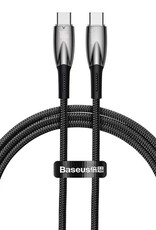 Baseus 100w Glimmer Charging Data Cable type c to type c 1m black