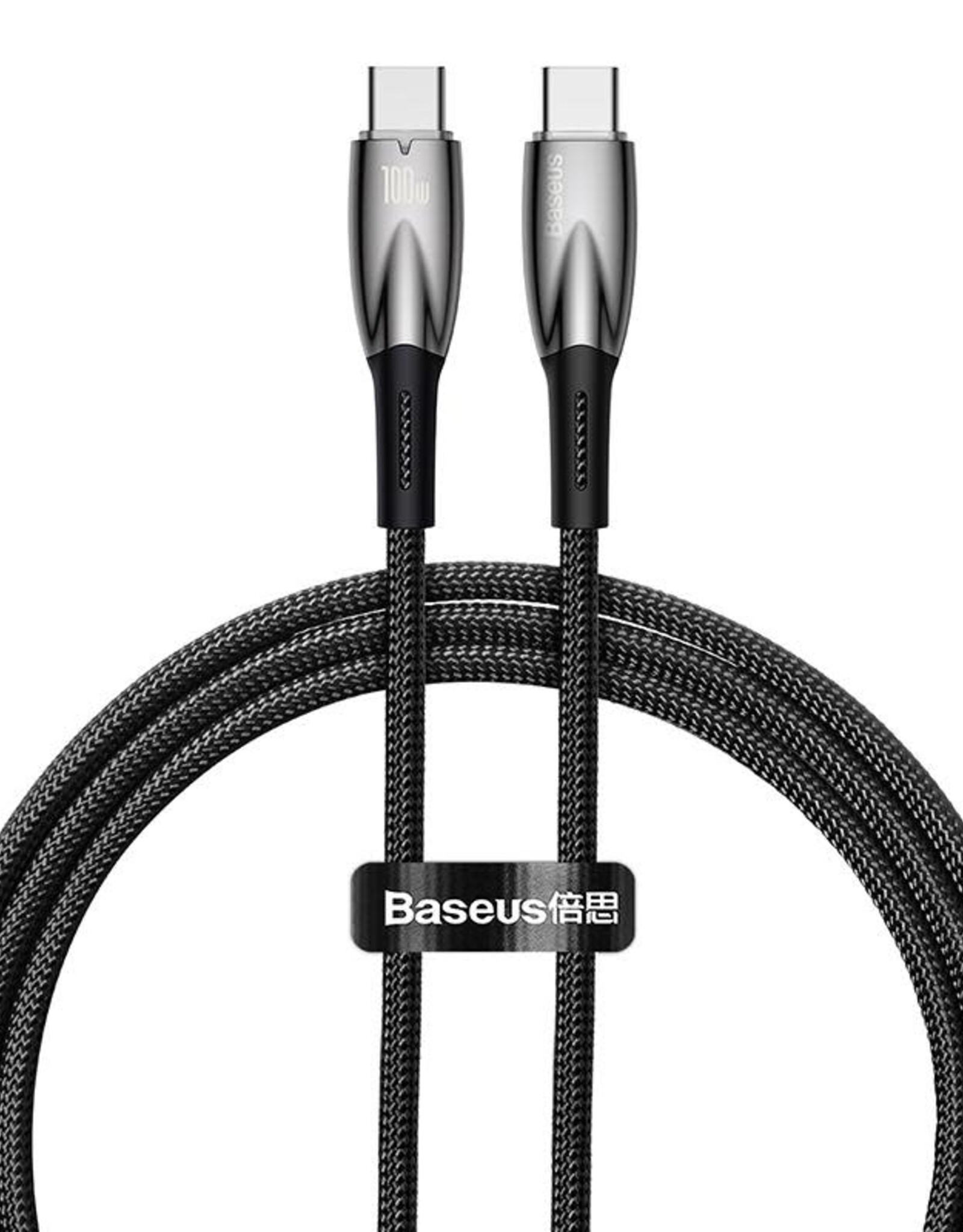 Baseus 100w Glimmer Charging Data Cable type c to type c 1m black