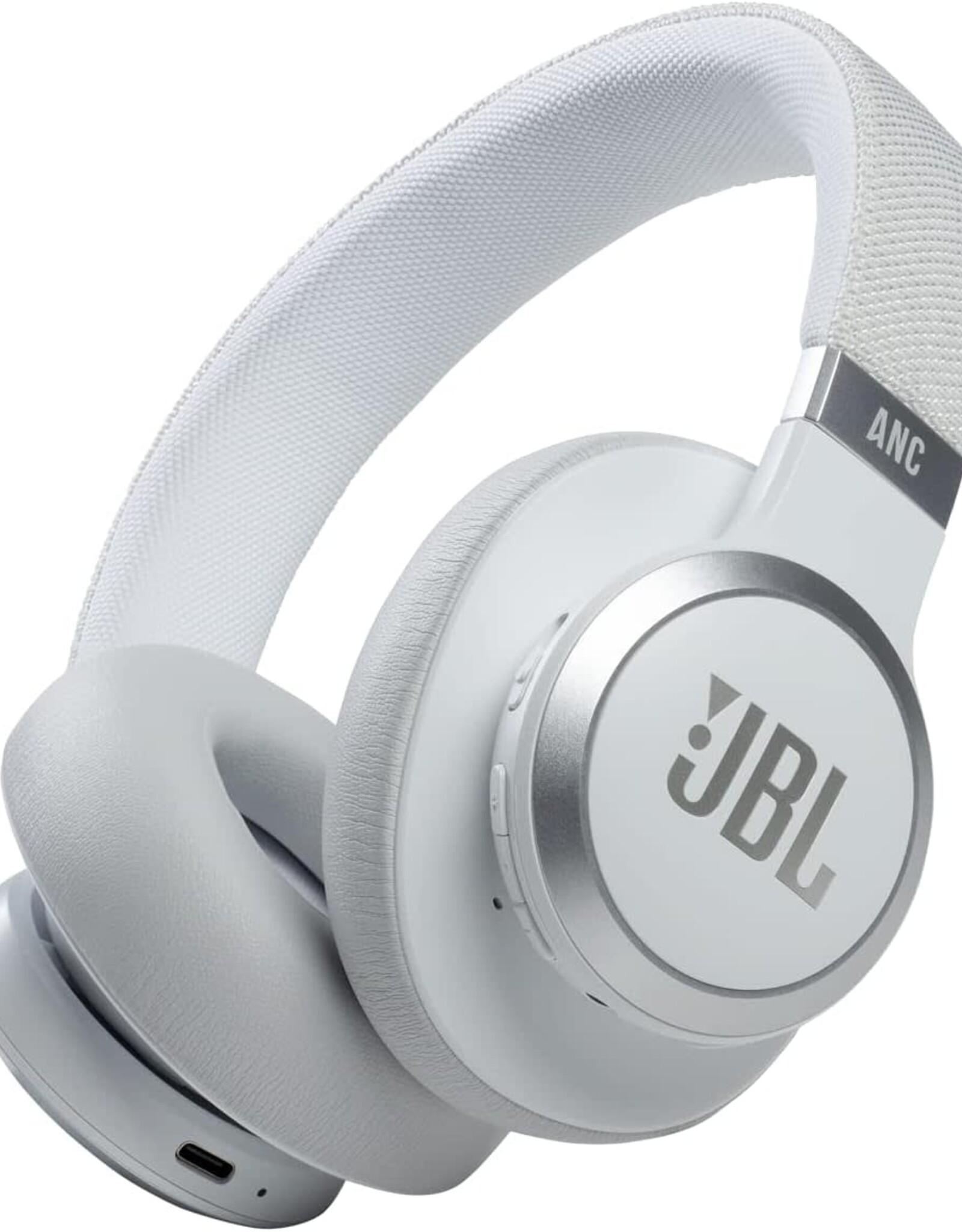 JBL Live 660NC - Wireless Over-Ear Noise Cancelling Headphones with Long Lasting Battery and Voice Assistant - White