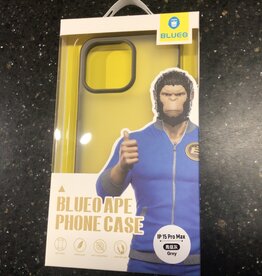 BLUEO iPhone 15 Pro Max Case Clear (Grey Trim)