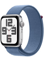 Apple Watch SE 2nd Generation (GPS) 44mm Silver Aluminum Case with Winter Blue