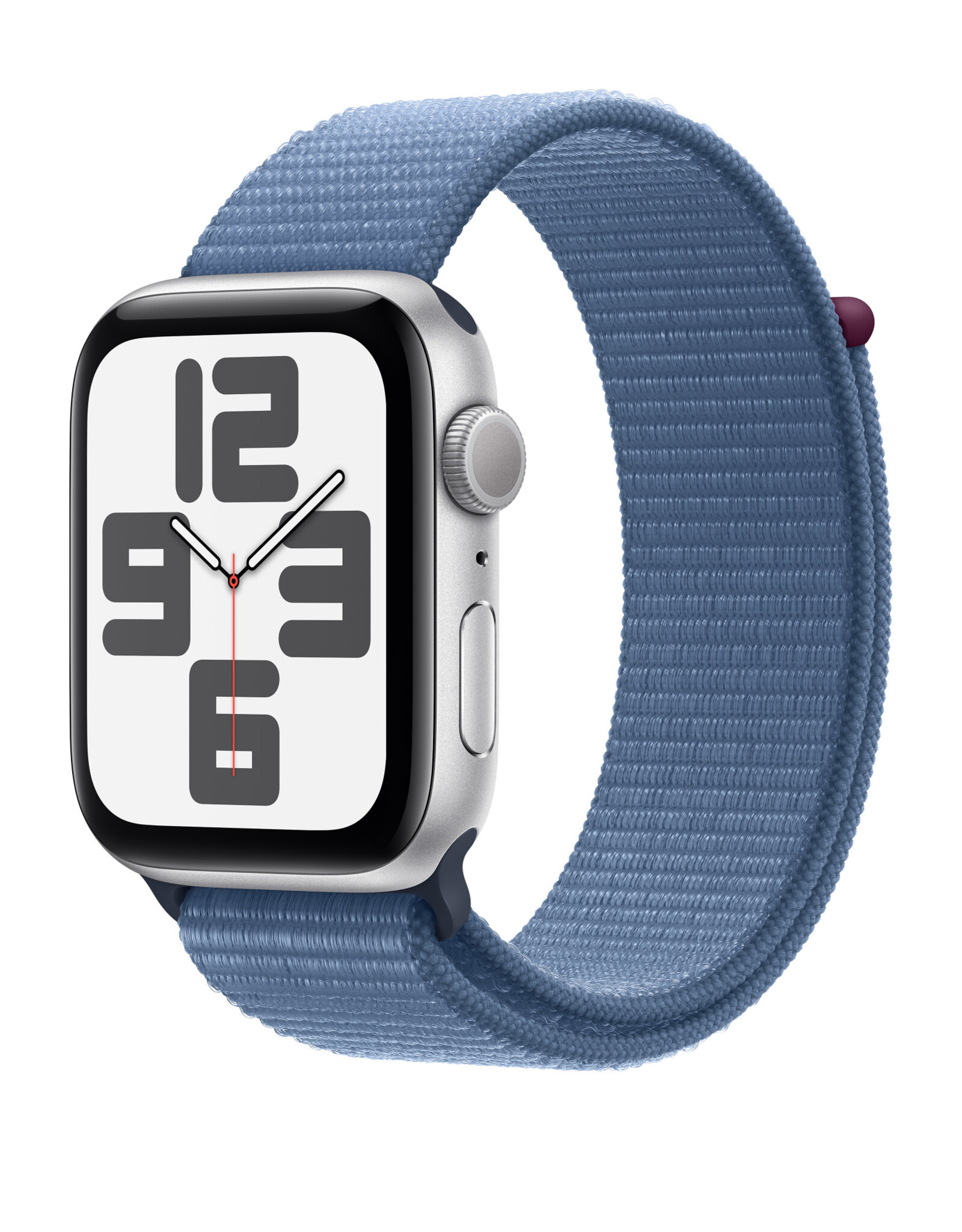 Apple Watch SE 2nd Generation (GPS) 44mm Silver Aluminum Case with Winter Blue