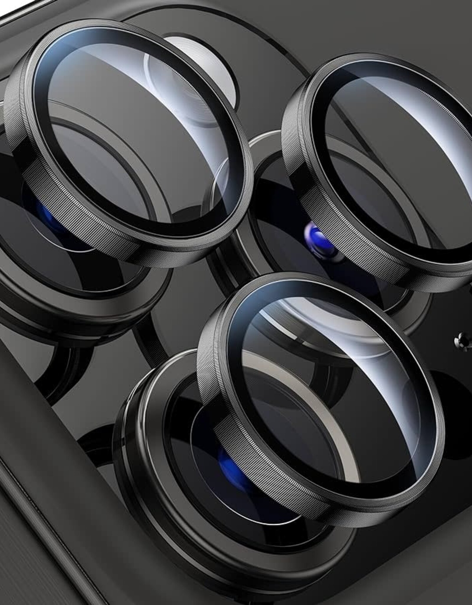 Blueo Original Metal Frame Lens Protector Black (Black) IP 15/15plus