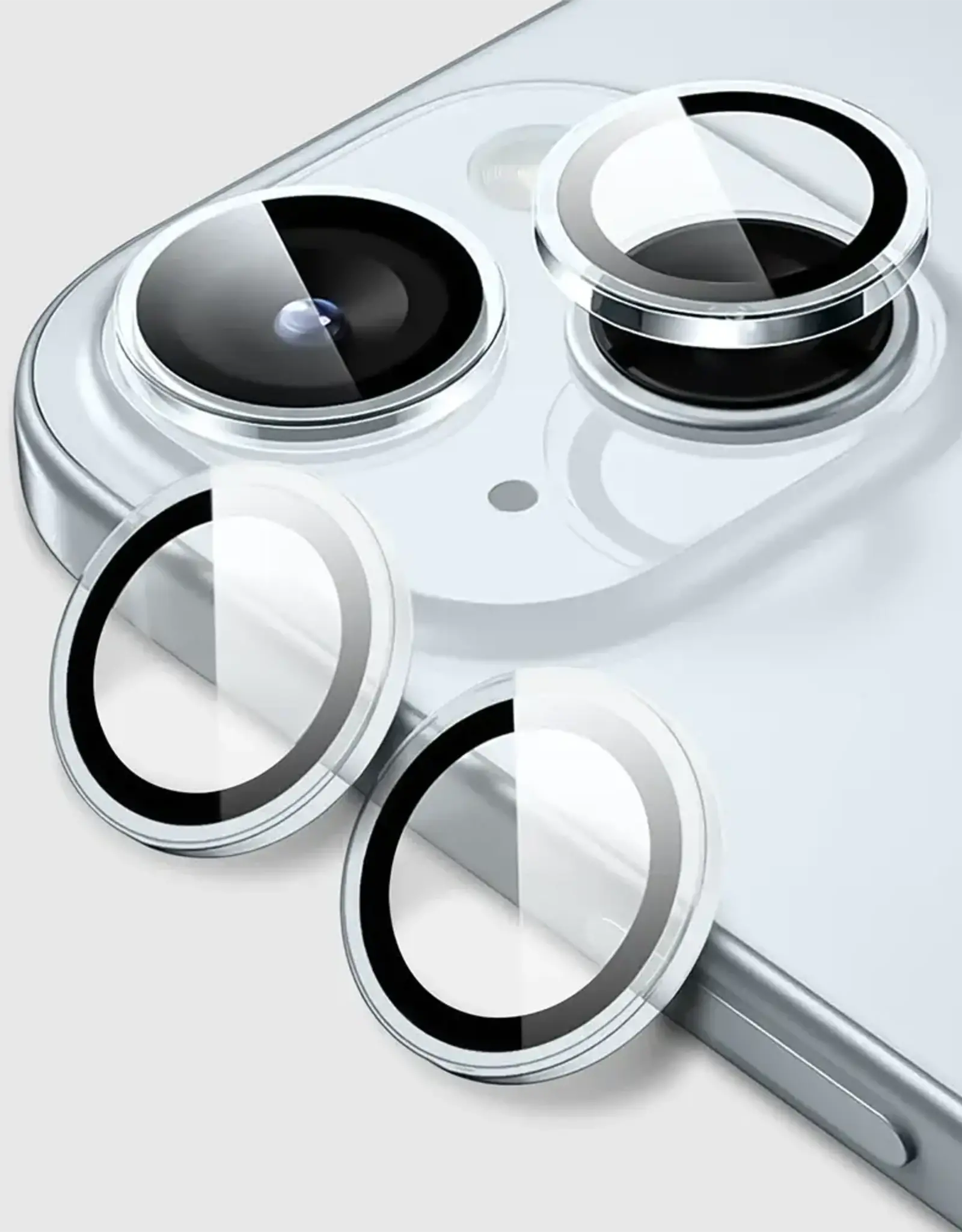 Original Metal Frame Lens Protector Transparent (Transparent) IP 15/15Plus