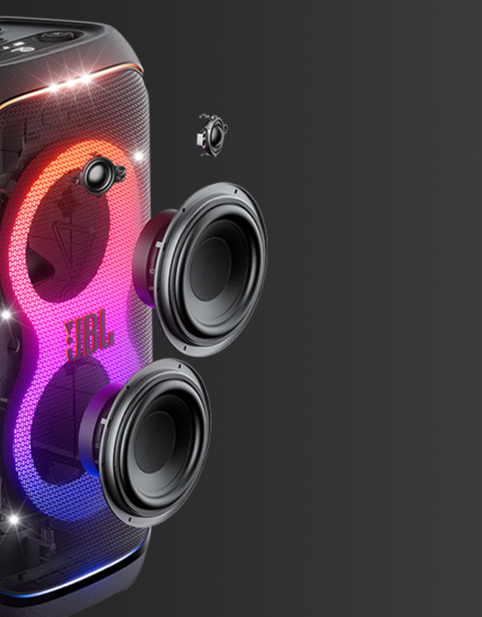 JBL PARTYBOX STAGE 320 Multi-Colour Portable Speaker Bluetooth Built in Lights Splash Proof With Extra Deep Bass