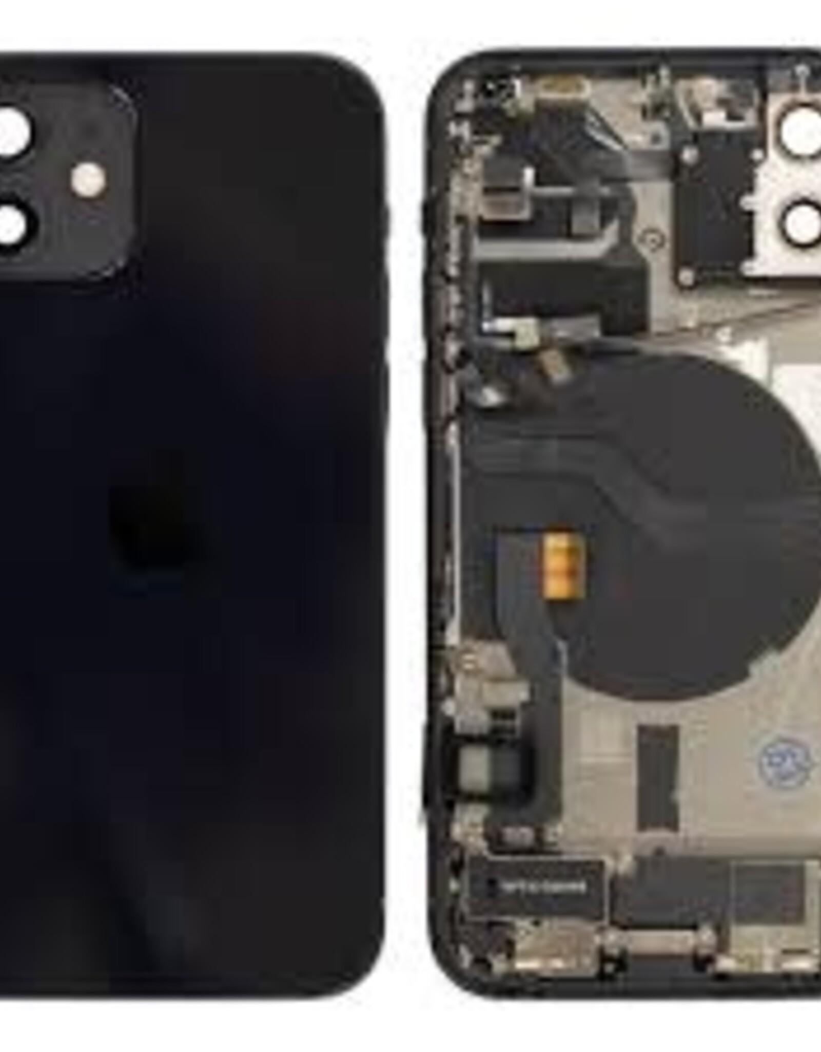 Rear Housing + Frame Back + Glass + Camera Glass iPhone 12 A2172, A2402 Black