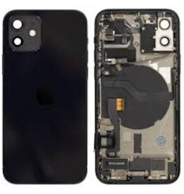 Rear Housing + Frame Back + Glass + Camera Glass iPhone 12 A2172, A2402 Black