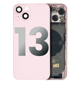 Back Housing W/ Small Components Pre-Installed Compatible For iPhone 13 (Used OEM Pull: Grade A) (Pink)