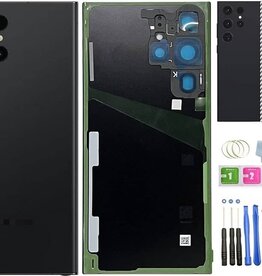 Samsung S23 Ultra Back Cover Glass With Camera Lens (No Logo) Phantom Black