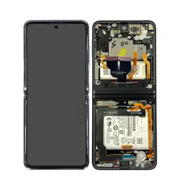 OLED Assembly With Frame Compatible For Samsung Galaxy Z Flip 3 5G (International Version) (Refurbished) (Phantom Black)