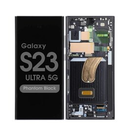 OLED Assembly With Frame Compatible For Samsung Galaxy S23 5G (International Version) (Refurbished) (Phantom Black)