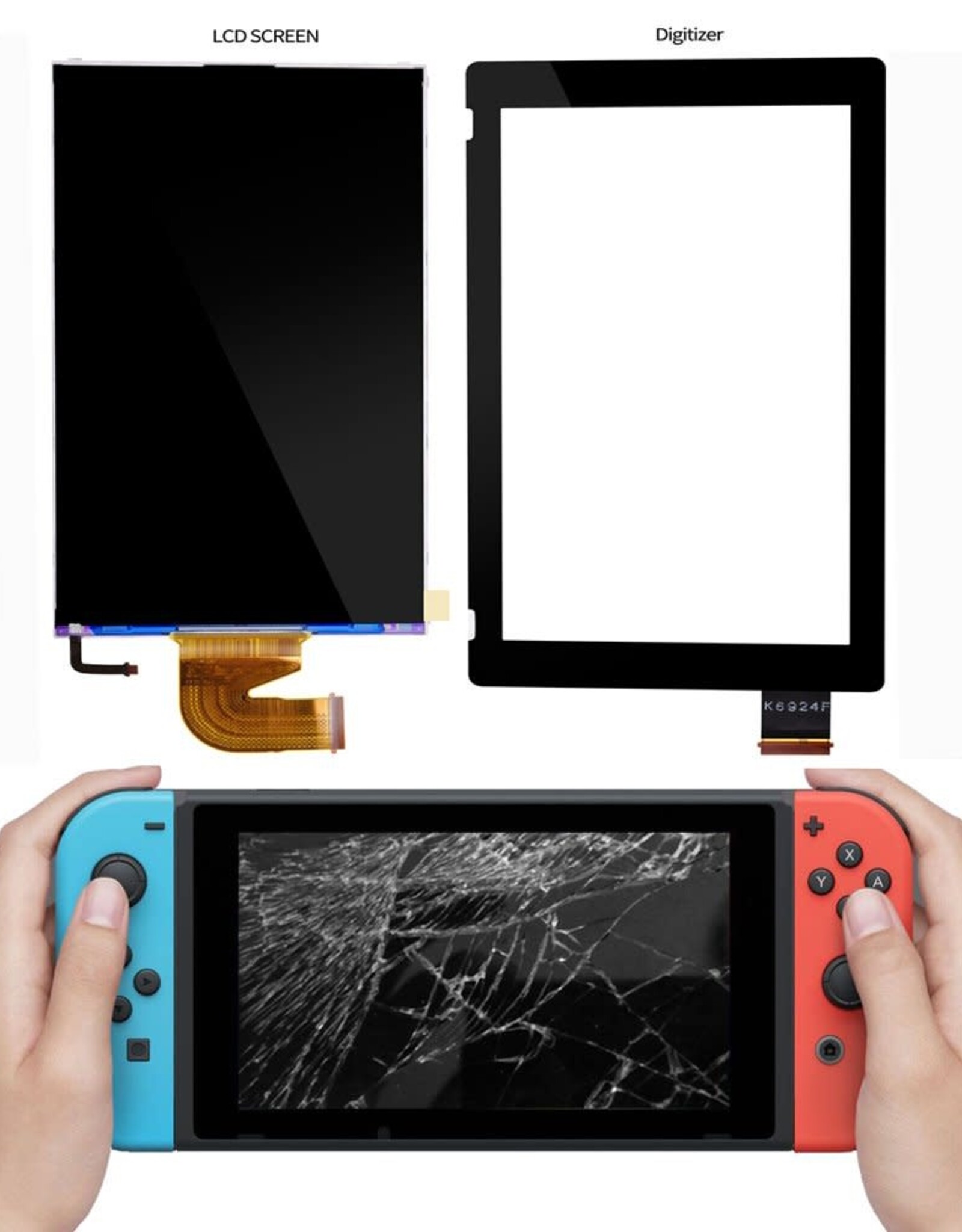 LCD Screen Display Compatible For Nintendo Switch