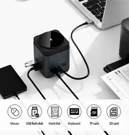 Wi-W025 Cube Hub 9 in 1 USB-C Docking Wi-W025