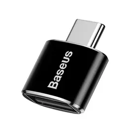 Baseus Mini USB female to Type-C male adapter converter Black
