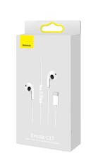 Baseus Encok Type-C lateral in-ear Wired Earphone C17 White