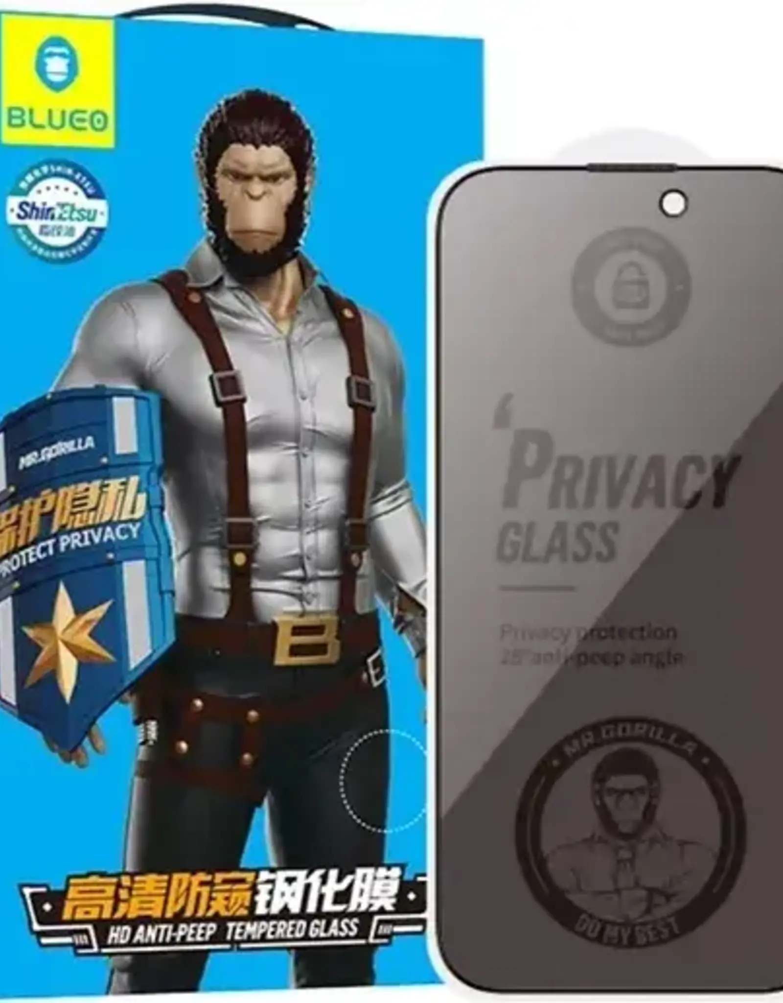 BLUEO iPhone 14 6.1 / 13/13 Pro Anti-Peep Privacy