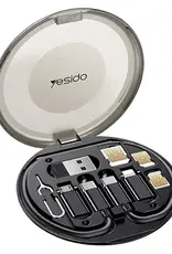 YESIDO CA118 Multi-Function 60W Charging Data Cable 6-in-1 Adapter Cable Set with Storage Box