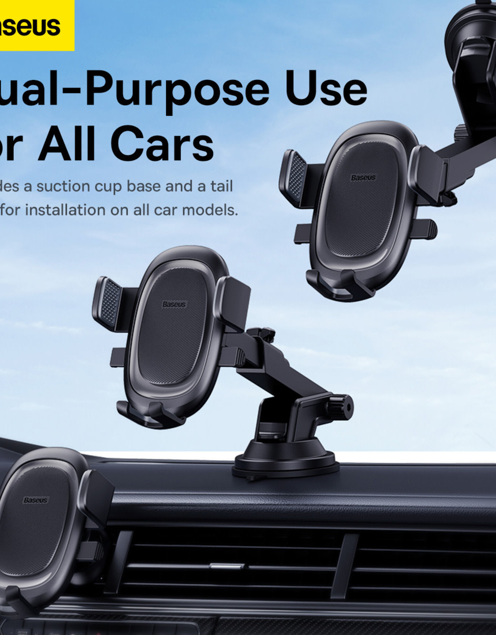 Baseus Ultra Control  Pro Series Clamp-Style Car Holder Set