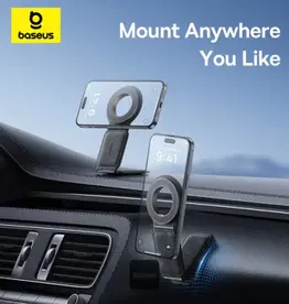 OS- Baseus Prime Trip Series C02 Mega Magnetic Car Mount Stick-On Version Cluster Black