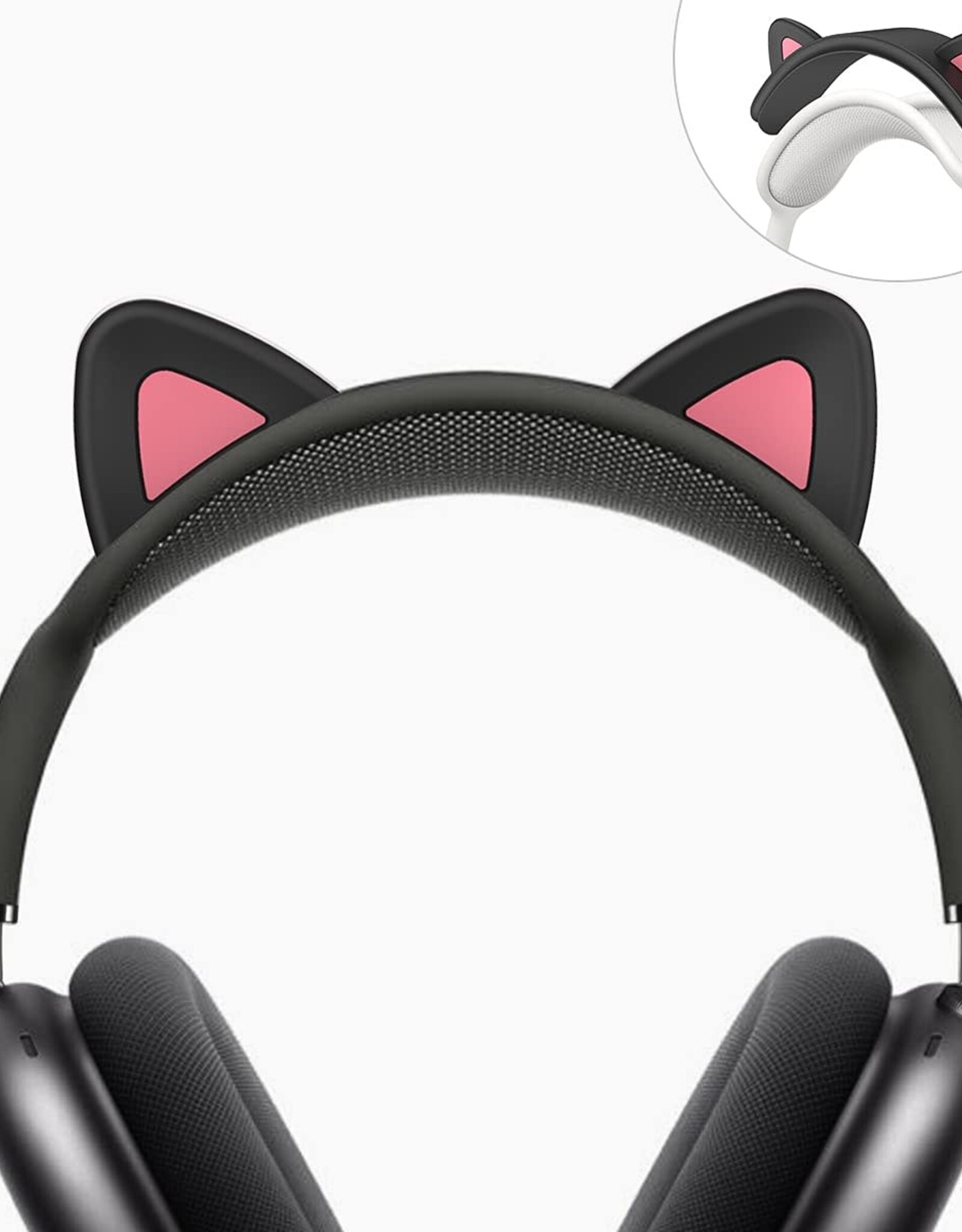 Silicone Headphone Headband Cover Replacement Cushion for AirPods Max - Black