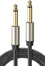 UGREEN 40815 10- Meter 6.35mm Male to Male Straight Audio Cable Nylon Braided Aux Cord For Electric Guitar/Home Theatre/Amplifier/Bass
