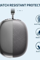 Soft TPU Headphone Case for Apple AirPods Max, Scratch-proof Headset Protective Sleeve Cover - Transparent Black