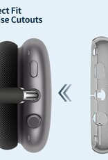 Soft TPU Headphone Case for Apple AirPods Max, Scratch-proof Headset Protective Sleeve Cover - Transparent Black