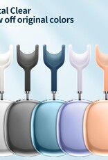 Soft TPU Headphone Case for Apple AirPods Max, Scratch-proof Headset Protective Sleeve Cover - Transparent Black
