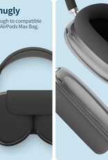 Soft TPU Headphone Case for Apple AirPods Max, Scratch-proof Headset Protective Sleeve Cover - Transparent Black