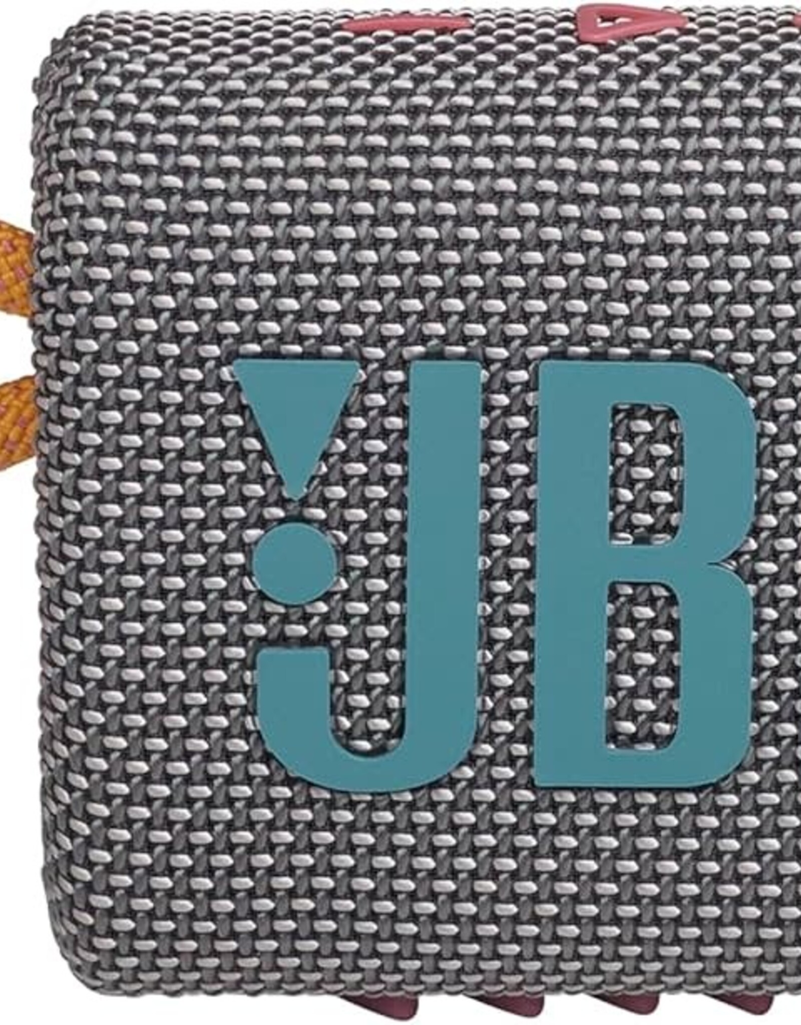 JBL GO 3 GRAY and Blue text