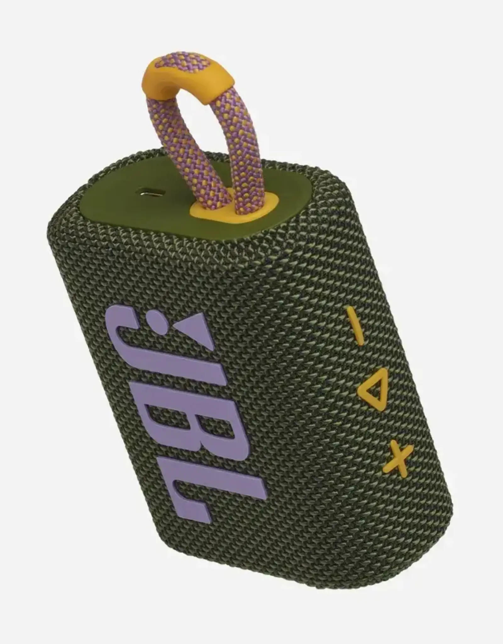 JBL GO 3 Green with  Purple Text