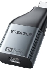 ESSAGER Mini DP to Type-C 8K HD Video Aluminum Alloy Adapter for Monitor HDTV Projector