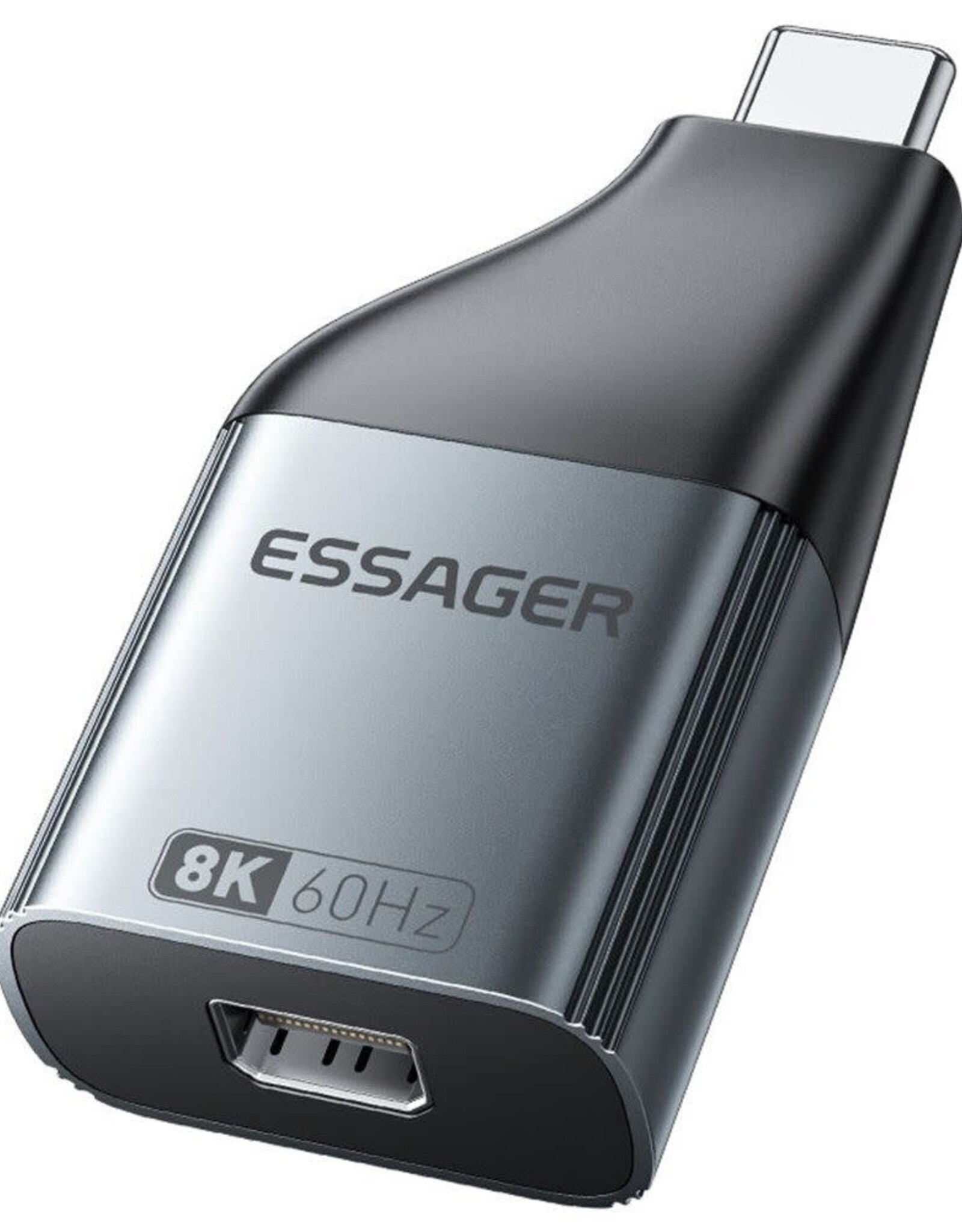 ESSAGER Mini DP to Type-C 8K HD Video Aluminum Alloy Adapter for Monitor HDTV Projector