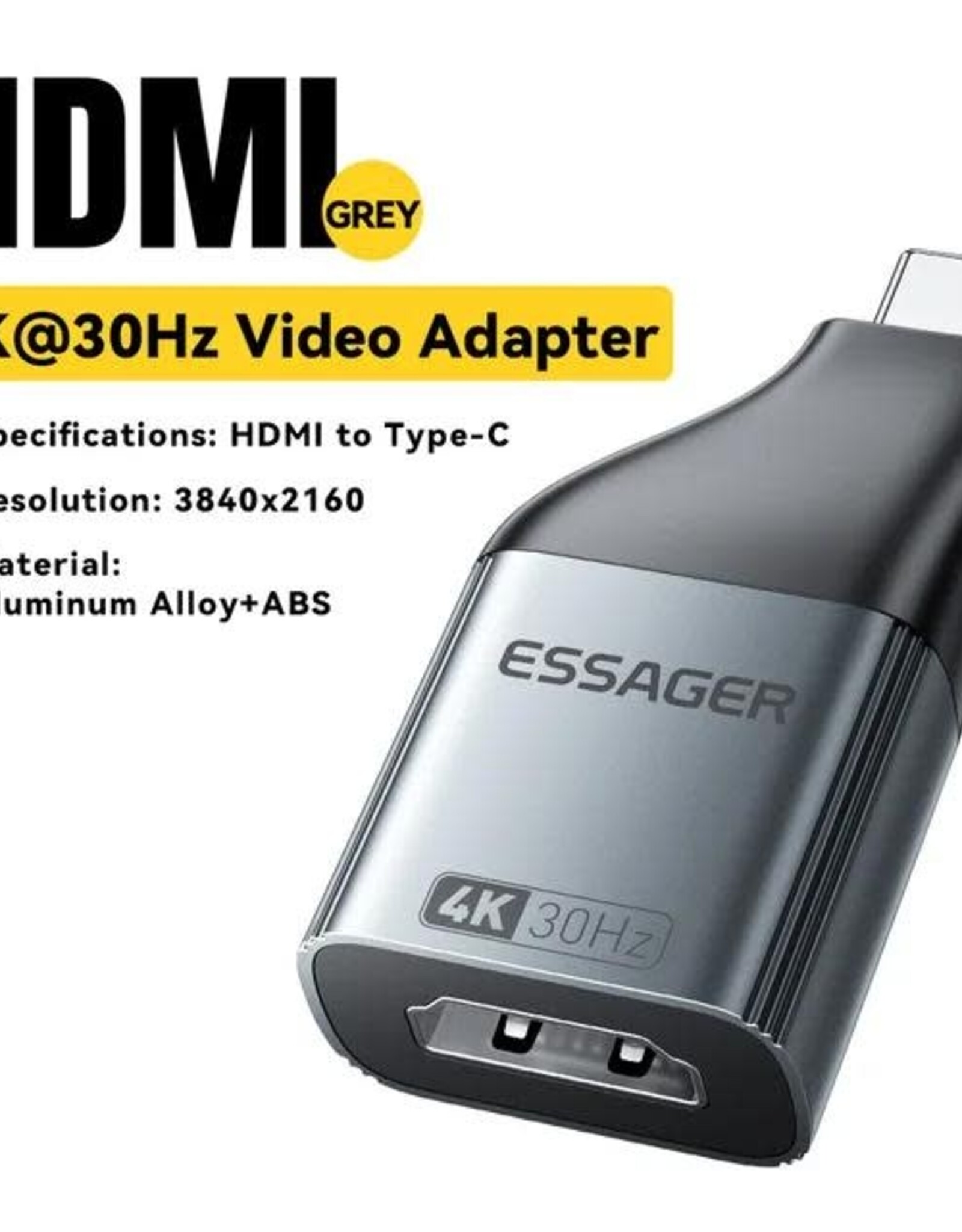 ESSAGER DP to Type-C 8K 60Hz HD Video Transfer Adapter for Monitor HDTV Projector