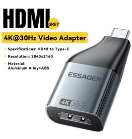 ESSAGER DP to Type-C 8K 60Hz HD Video Transfer Adapter for Monitor HDTV Projector