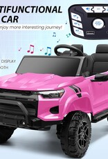 Hikole 24V 2 Seater Ride On Car Toys w/Parent Remote Control, 2WD/4WD Switchable, 4xSpring Suspension, 3 Speeds, Wireless Music, Electric Vehicle Car for Kids Ages 4-8, Pink