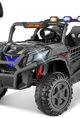Hikole UTV 24v 2 Seater Ride on Car with Remote Control, 4WD/2WD Kids Power Electric Wheel UTV, 20" Spacious Seat, 4 Shock Absorbers, Music, Bluetooth, 24 Volt Ride On Toys for Boys, Hot Black
