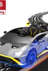 TOBBI Kids Ride on 24V Licensed Lamborghini STO Electric Car for Kids 3-8 Battery Powered Ride on Toys Lambo Sports Car with Remote Control Motorized Drift Vehicle High Speed 10km/h, Gray