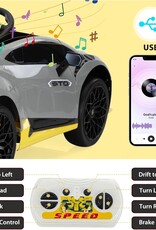 TOBBI Kids Ride on 24V Licensed Lamborghini STO Electric Car for Kids 3-8 Battery Powered Ride on Toys Lambo Sports Car with Remote Control Motorized Drift Vehicle High Speed 10km/h, Gray